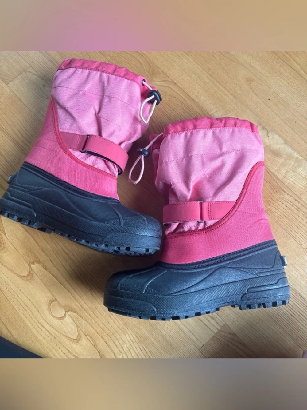 Columbia Powderbug II Snow Boots Kids Waterproof Pink Winter Youth Girls Size 5Y